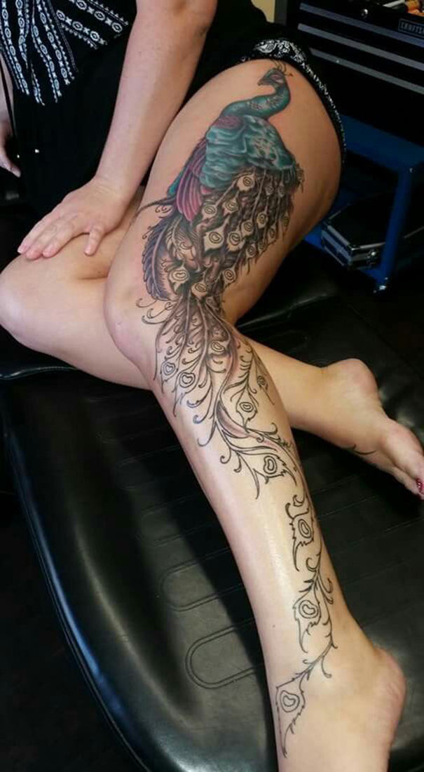 Colorful Peacock Tattoo Ideas