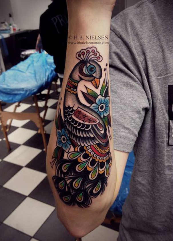 Colorful Peacock Tattoo Ideas