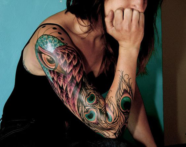 Colorful Peacock Tattoo Ideas