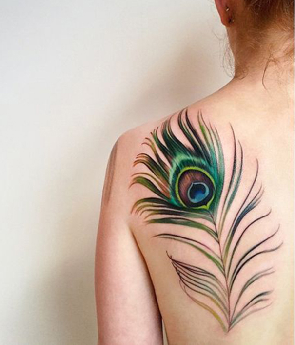 Colorful Peacock Tattoo Ideas