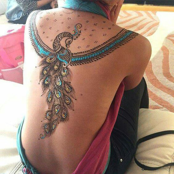 Colorful Peacock Tattoo Ideas