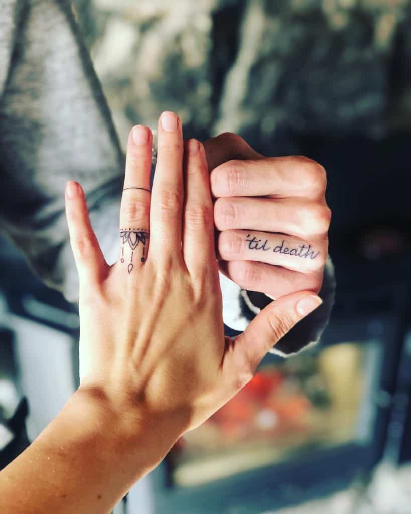Matching Tattoos 2022: Wedding Ring Tattoo Ideas