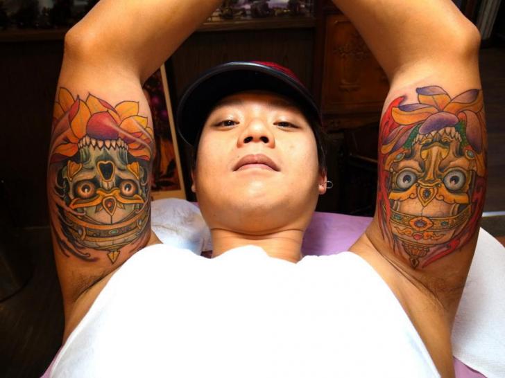 Traditional Japanese Mask Tattoo Ideas