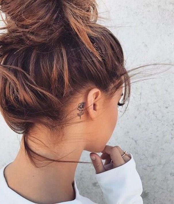 Top Trendy Behind Ear Tattoos 2022