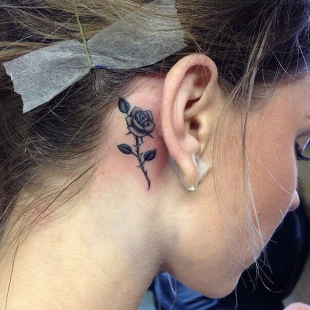 Top Trendy Behind Ear Tattoos 2022