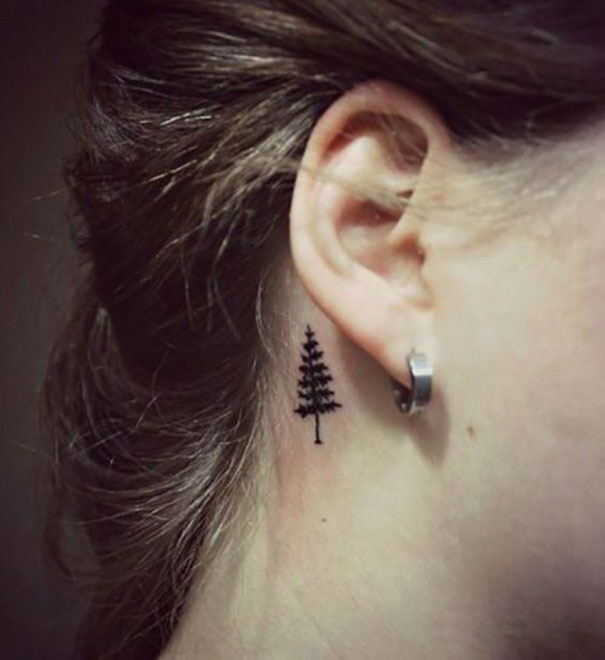 Top Trendy Behind Ear Tattoos 2022