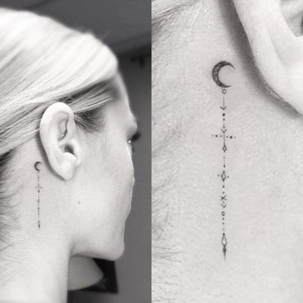 Top Trendy Behind Ear Tattoos 2022
