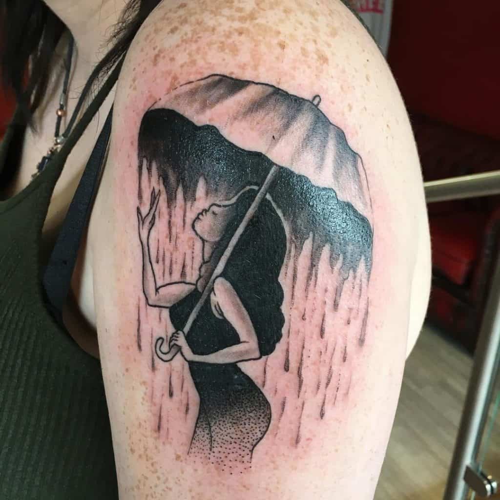 26 Outstanding Umbrella Tattoo Design Art Ideas