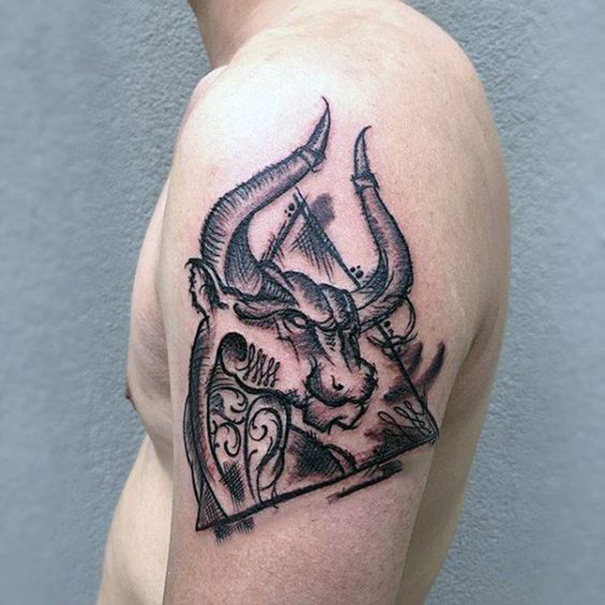 Powerful Bull Tattoo Designs