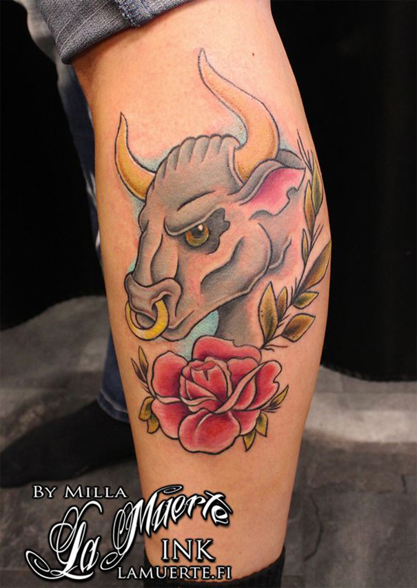 Powerful Bull Tattoo Designs