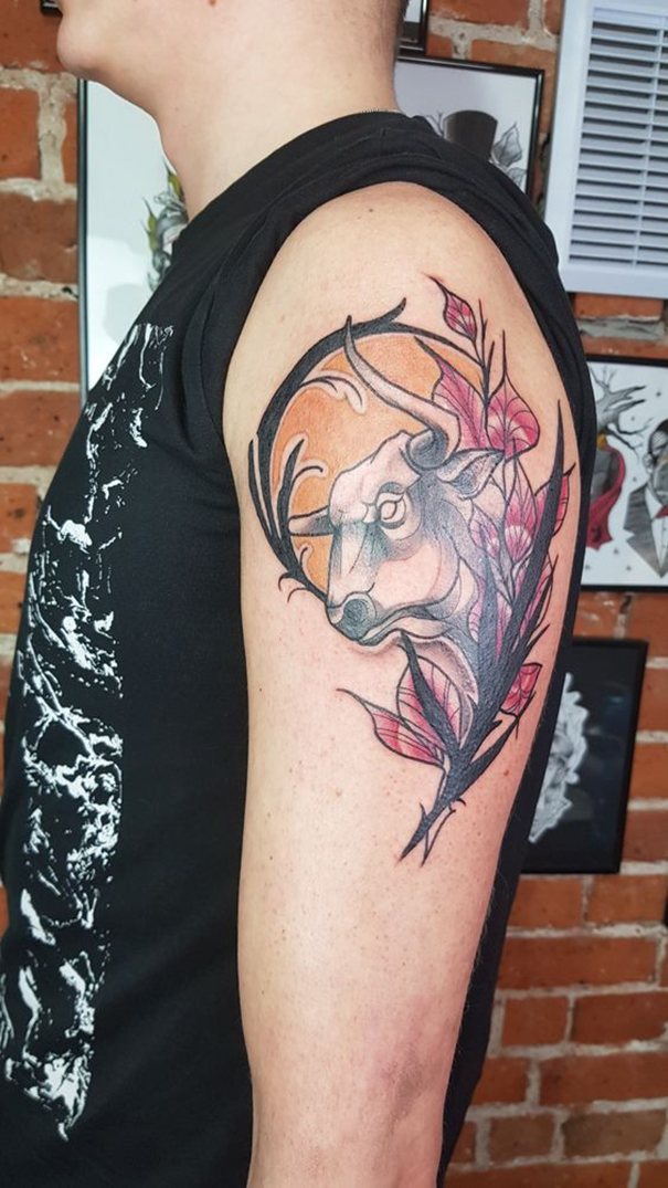 Powerful Bull Tattoo Designs
