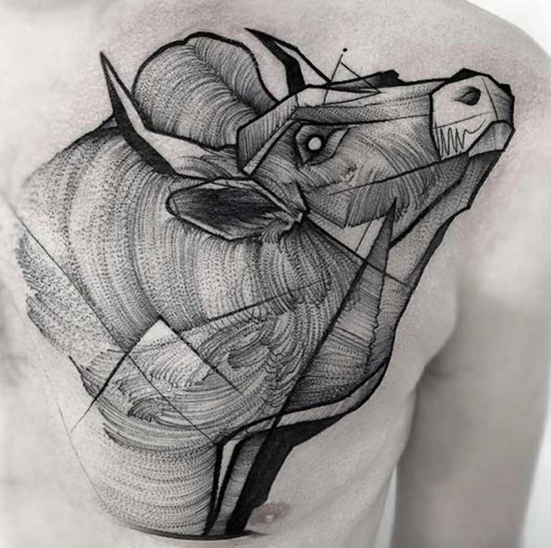 Powerful Bull Tattoo Designs