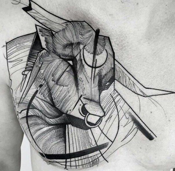 Powerful Bull Tattoo Designs
