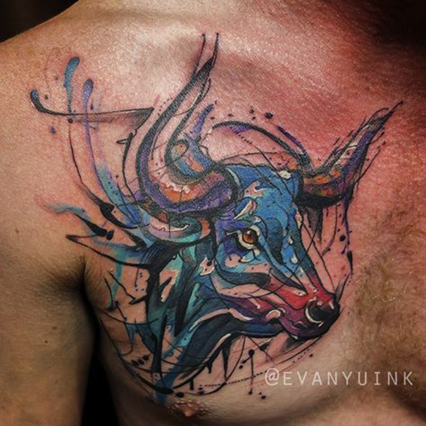 Powerful Bull Tattoo Designs