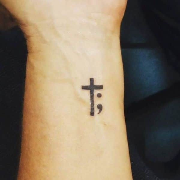 30+ Encouraging Semicolon Tattoo Ideas