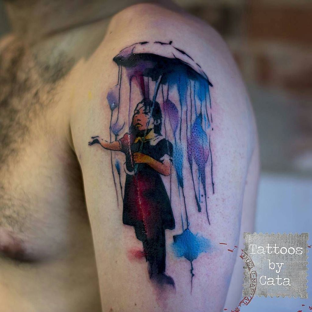 26 Outstanding Umbrella Tattoo Design Art Ideas