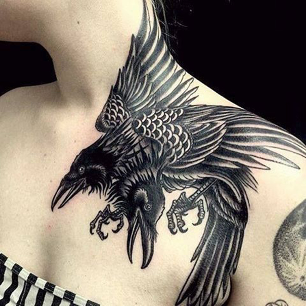 35 Impressive Raven Tattoo Ideas