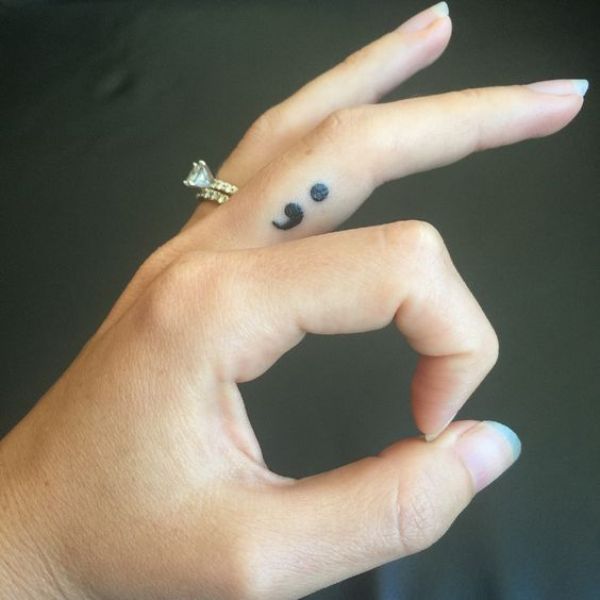 30+ Encouraging Semicolon Tattoo Ideas