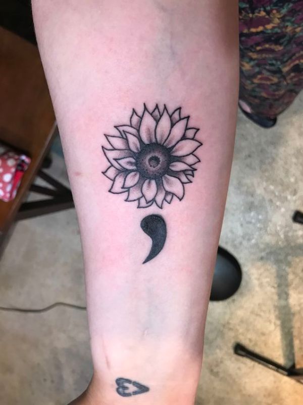 30+ Encouraging Semicolon Tattoo Ideas