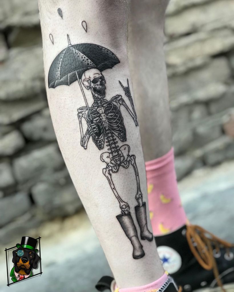 26 Outstanding Umbrella Tattoo Design Art Ideas