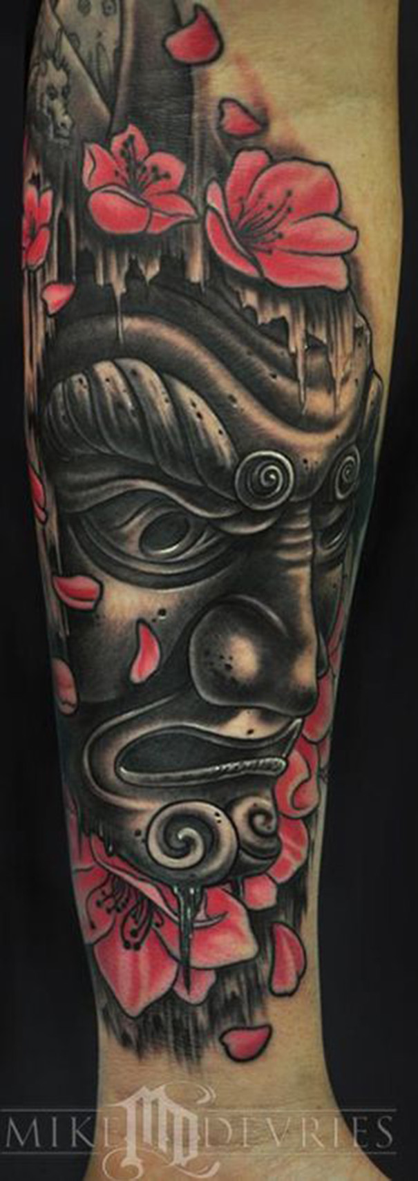 Traditional Japanese Mask Tattoo Ideas