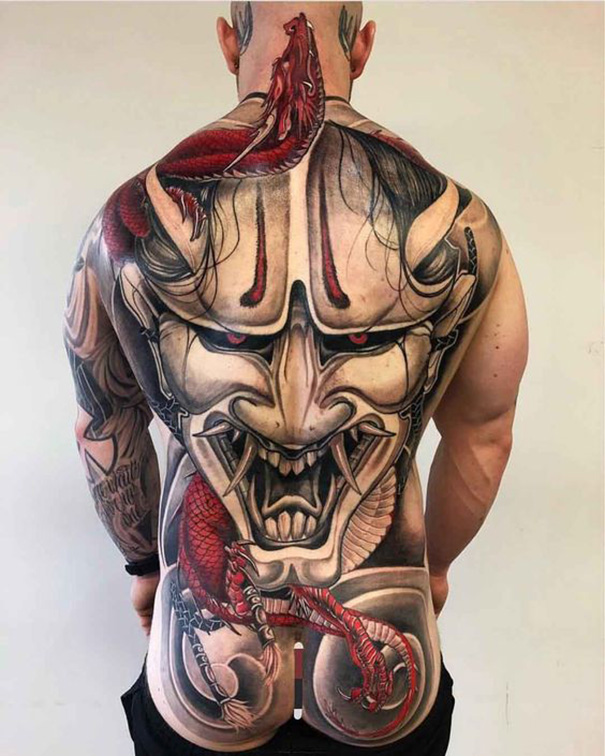 Traditional Japanese Mask Tattoo Ideas