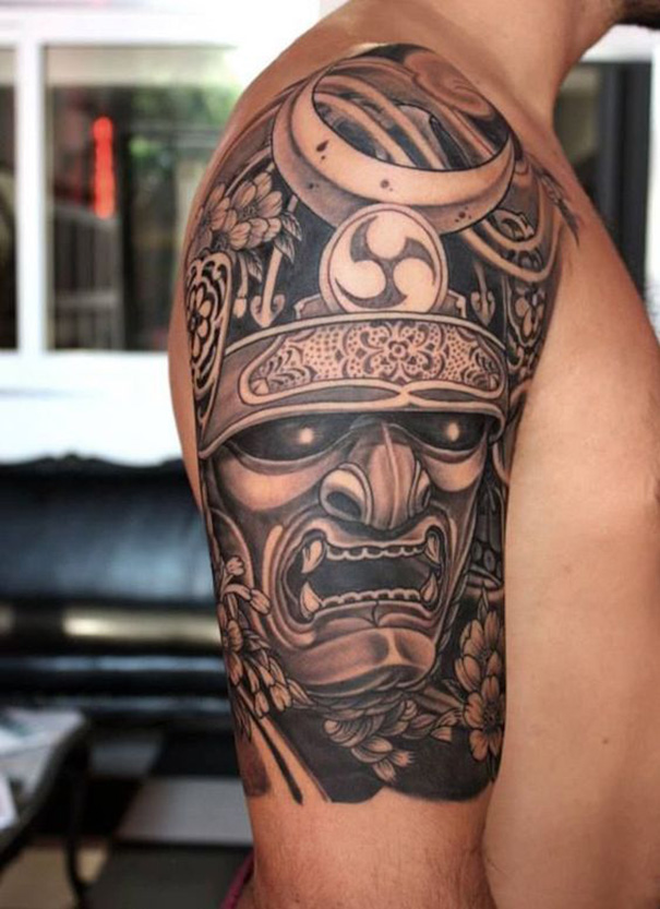 Traditional Japanese Mask Tattoo Ideas