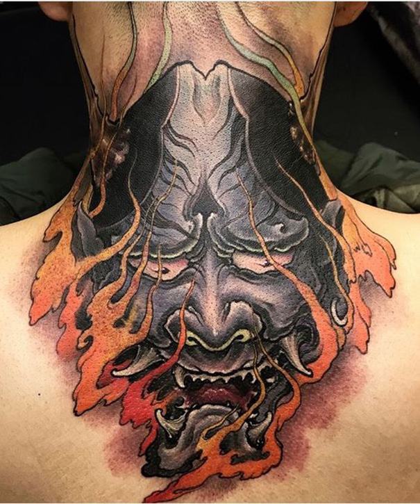 Traditional Japanese Mask Tattoo Ideas