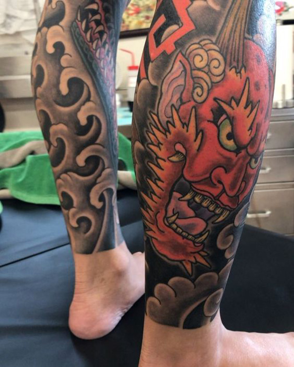 Traditional Japanese Mask Tattoo Ideas