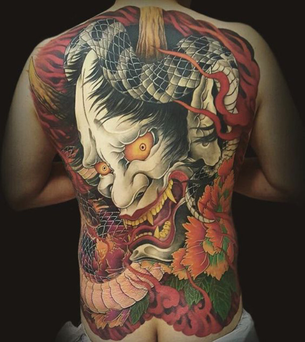 Traditional Japanese Mask Tattoo Ideas