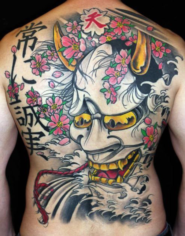 Traditional Japanese Mask Tattoo Ideas