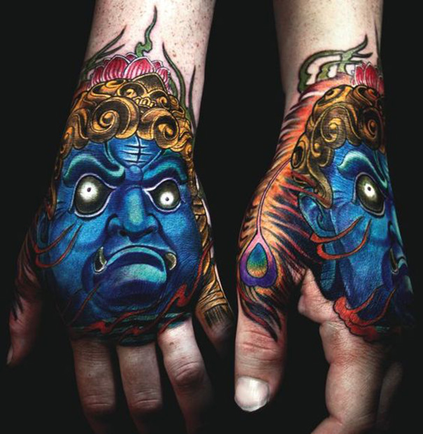 Traditional Japanese Mask Tattoo Ideas
