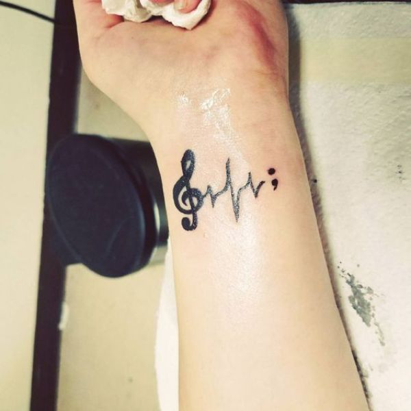 30+ Encouraging Semicolon Tattoo Ideas