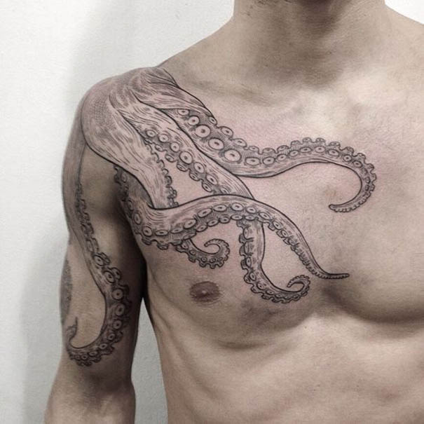 30+Amazing Octopus Tattoo Designs