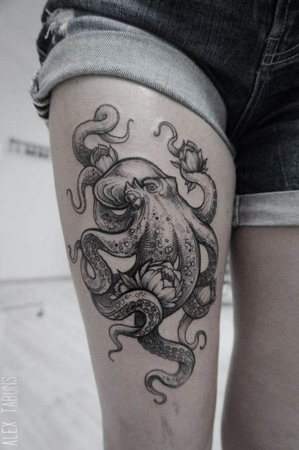 30+Amazing Octopus Tattoo Designs