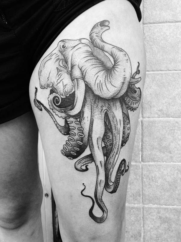 30+Amazing Octopus Tattoo Designs