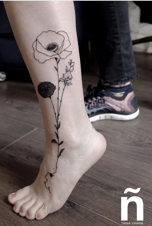 Women Poppy Flower Tattoos