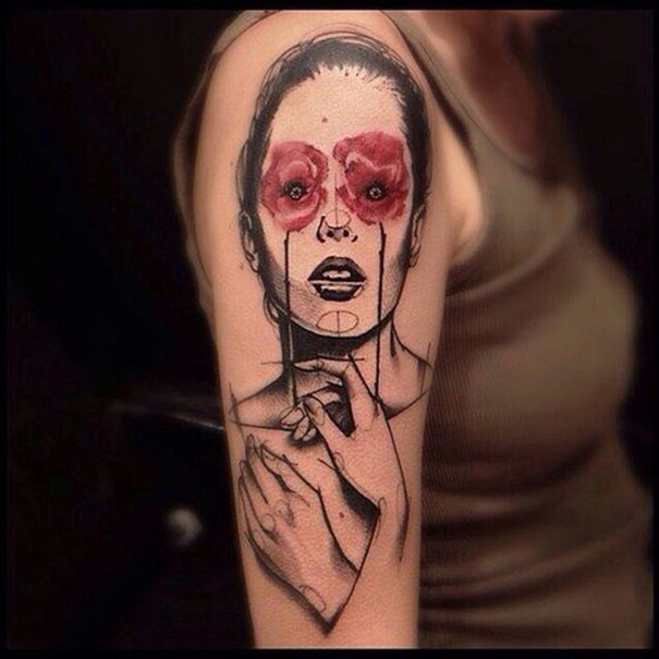Women Poppy Flower Tattoos