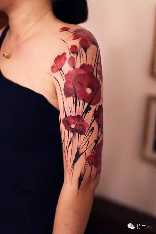 Women Poppy Flower Tattoos