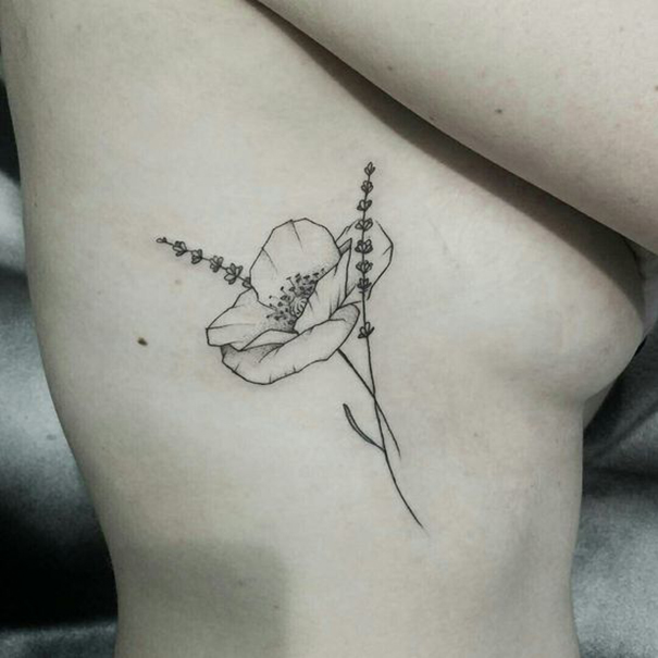 Women Poppy Flower Tattoos