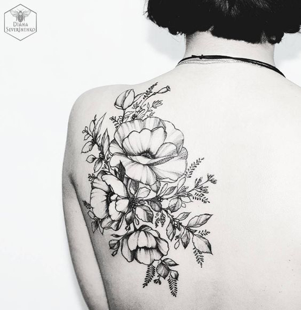 Women Poppy Flower Tattoos