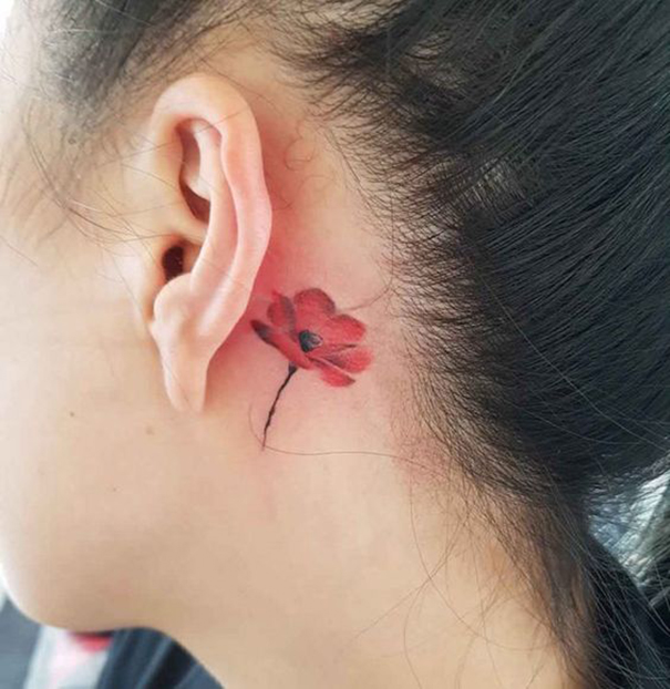 Women Poppy Flower Tattoos