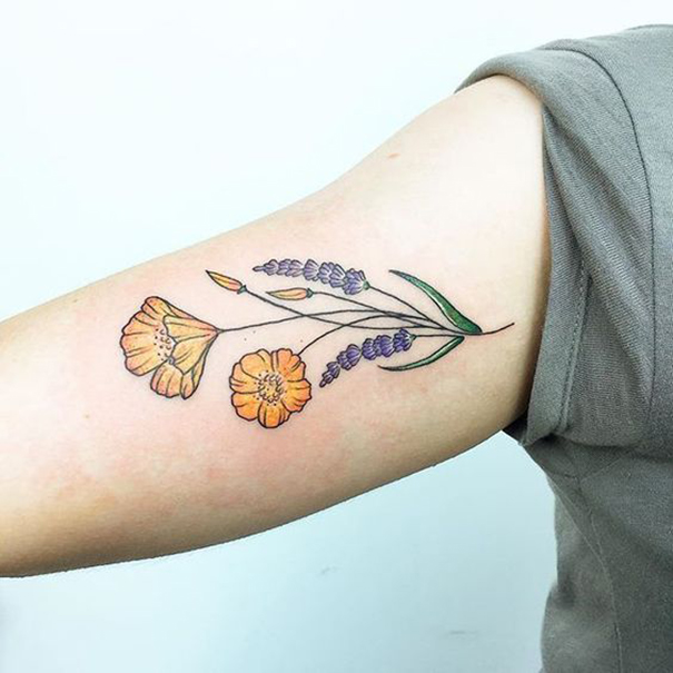 Women Poppy Flower Tattoos