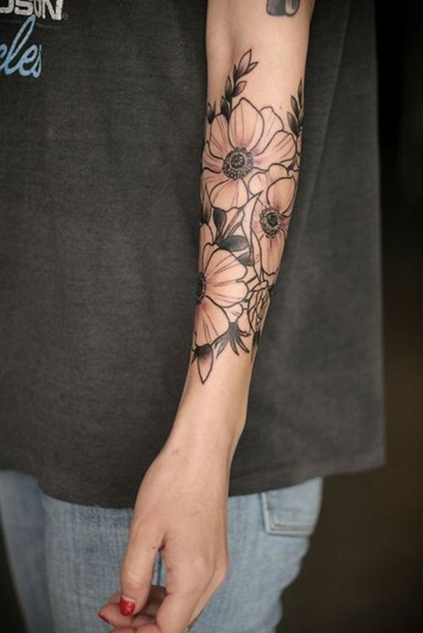 Women Poppy Flower Tattoos