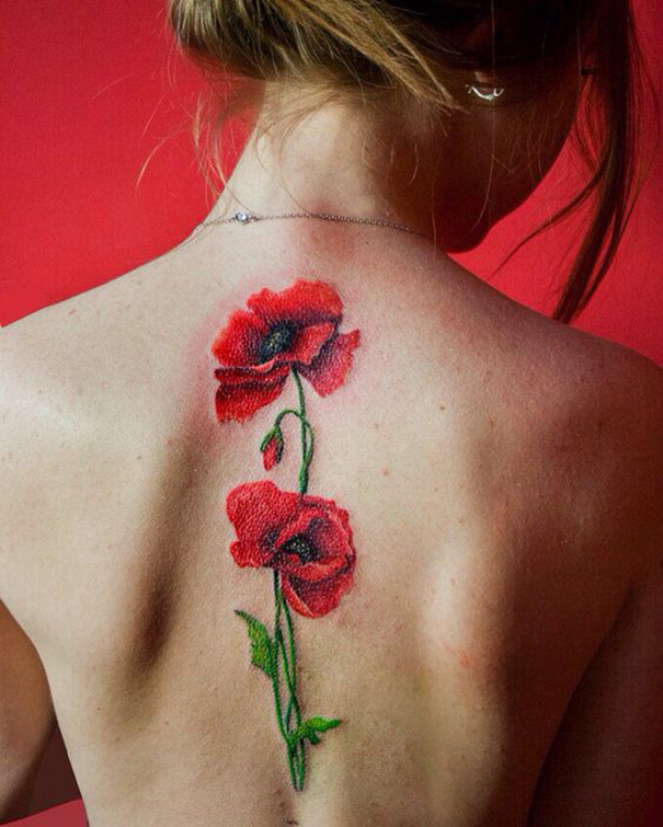 Women Poppy Flower Tattoos