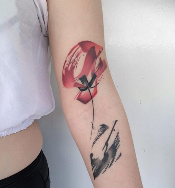 Women Poppy Flower Tattoos