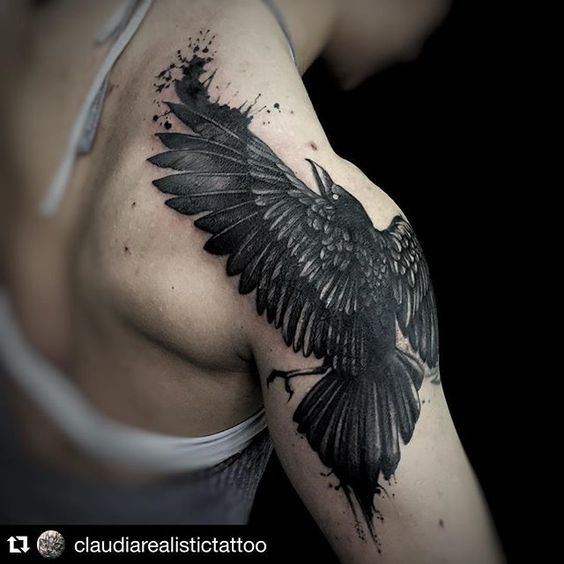 35 Impressive Raven Tattoo Ideas