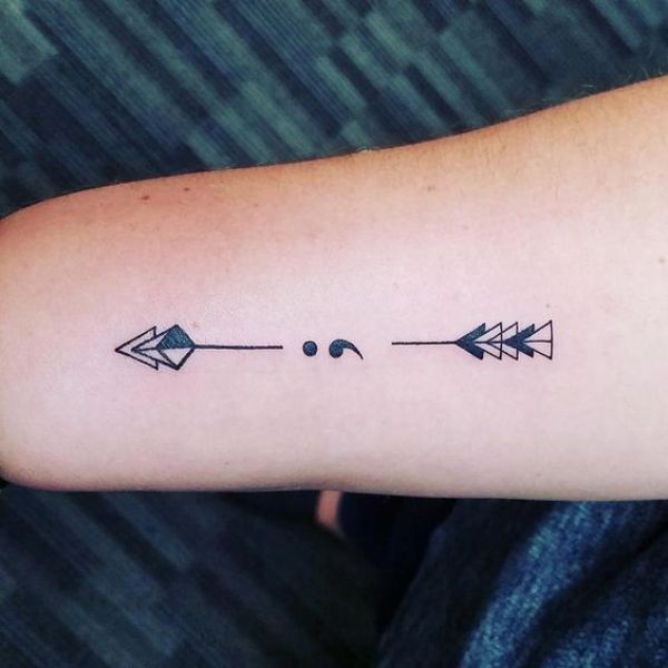 30+ Encouraging Semicolon Tattoo Ideas