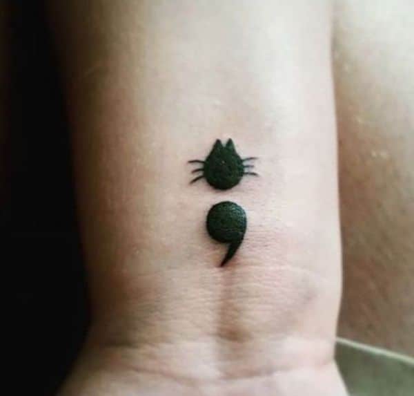 30+ Encouraging Semicolon Tattoo Ideas