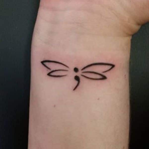 30+ Encouraging Semicolon Tattoo Ideas